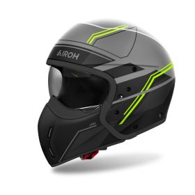 Modular Helmet AIROH J 110 Slim Yellow Black Grey Matte