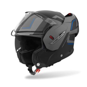 Casque Modulable AIROH Mathisse II Genius Bleu Gris Noir Mat