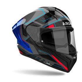 Full Face Helmet AIROH Matryx Rocket Blue Red Black Gloss
