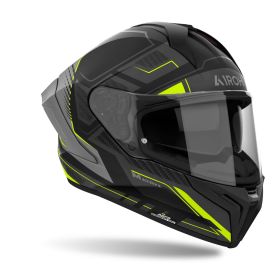 Full Face Helmet AIROH Matryx Rocket Yellow Black Grey Matte