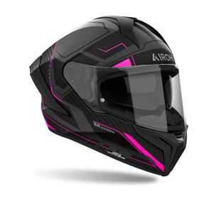 Full Face Helmet AIROH Matryx Rocket Black Pink Matte