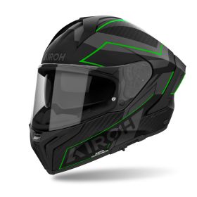 Full Face Helmet AIROH Matryx Sentinel Green Black Grey Matte
