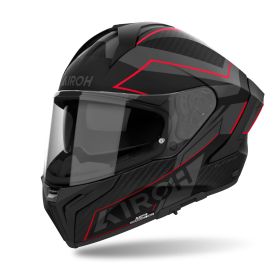 Casques Integraux AIROH Matryx Sentinel Rouge Noir Gris Mat