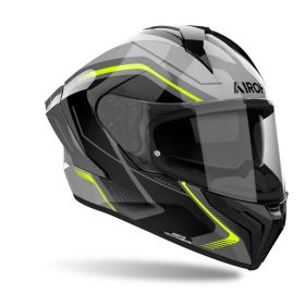 Full Face Helmet AIROH Matryx Wide Yellow Black Grey Gloss