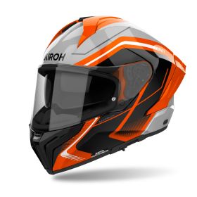 Full Face Helmet AIROH Matryx Wide Orange Black Grey Gloss