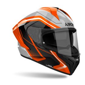 Full Face Helmet AIROH Matryx Wide Orange Black Grey Gloss