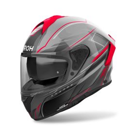 Casques Integraux AIROH Spark 2 Shadow Rouge Gris Noir Brillant