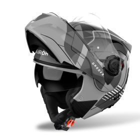 Modular Helm AIROH Specktre Groove Glänzendes Schwarzgrau