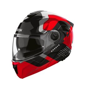 Modular Helmet AIROH Specktre Groove Red Black Gloss