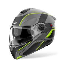 Modular Helmet AIROH Specktre Leaf Yellow Grey Black Matte