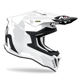 Motocross-Helm AIROH Strycker Weiß glänzend