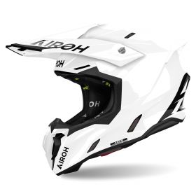 Motocross-Helm AIROH Twist 3 Weiß glänzend