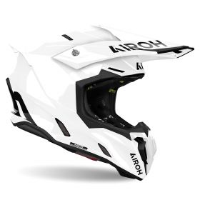 Motocross-Helm AIROH Twist 3 Weiß glänzend