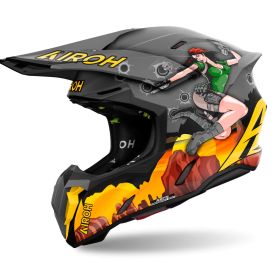 Motocross-Helm AIROH Twist 3 Adventure Undurchsichtig