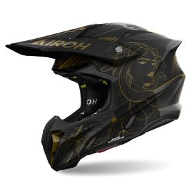 Motocross-Helm AIROH Twist 3 Titan Mattschwarz