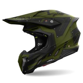 Motocross-Helm AIROH Twist 3 Military Matt Militärgrün