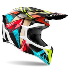 Motocross-Helm AIROH Wraaap Lollipop Glanz