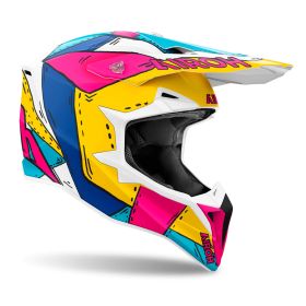 Motocross-Helm AIROH Wraaap Paint Undurchsichtig