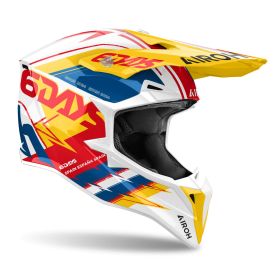 Motocross-Helm AIROH Wraaap 6 Days Spain 2024 Poliert