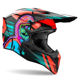 Motocross Helmet AIROH Wraaap Cyber Orange Matt