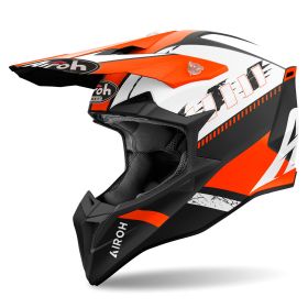 Casque de Motocross AIROH Wraaap Feel Noir Mat Orange