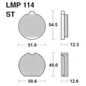 AP RACING LMP114 ORGANIC BRAKE PADS