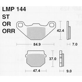 MOTORRAD BREMSBELäGE AP RACING LMP144