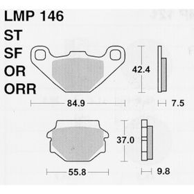 MOTORRAD BREMSBELäGE AP RACING LMP146