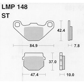 Motorrad bremsbeläge AP RACING LMP148