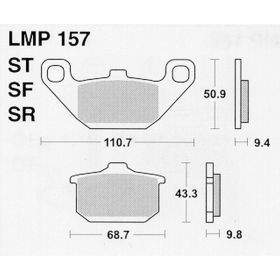 MOTORRAD BREMSBELäGE AP RACING LMP157