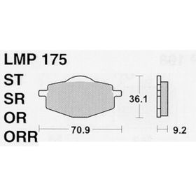 Plaquettes frein moto AP RACING LMP175