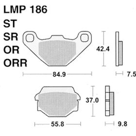 MOTORRAD BREMSBELäGE AP RACING LMP186