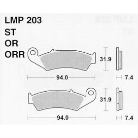 MOTORRAD BREMSBELäGE AP RACING LMP203