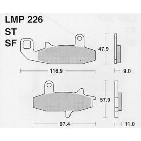 MOTORRAD BREMSBELäGE AP RACING LMP226