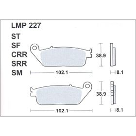 MOTORRAD BREMSBELäGE AP RACING LMP227