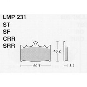 PLAQUETTES FREIN MOTO AP RACING LMP231