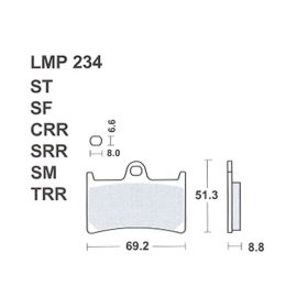 Motorrad bremsbeläge AP RACING LMP234
