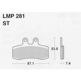 PLAQUETTES FREIN MOTO AP RACING LMP281