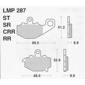 MOTORRAD BREMSBELäGE AP RACING LMP287