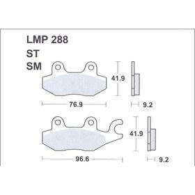 MOTORRAD BREMSBELäGE AP RACING LMP288