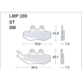 PLAQUETTES FREIN MOTO AP RACING LMP289 SM