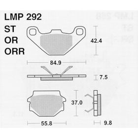 Motorrad bremsbeläge AP RACING LMP292