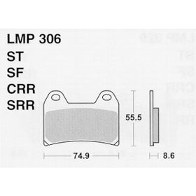 PLAQUETTES FREIN MOTO AP RACING LMP306 SRR