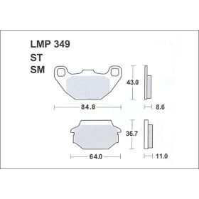 MOTORRAD BREMSBELäGE AP RACING LMP349