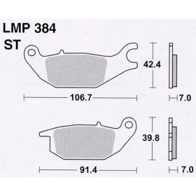 MOTORRAD BREMSBELäGE AP RACING LMP384