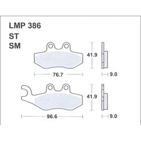 PLAQUETTES FREIN MOTO AP RACING LMP386 SM