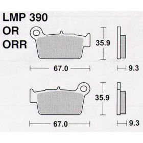 MOTORRAD BREMSBELäGE AP RACING LMP390 ORR