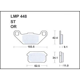 MOTORRAD BREMSBELäGE AP RACING LMP448