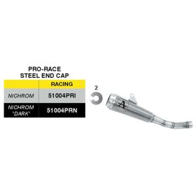 ARROW Pro-Race nichrome Slip-On racing exhaust and collector for Yamaha MT 125 2021-2024