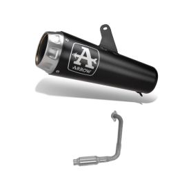 Marmitta Slip-On racing ARROW Pro-Race nichrom scuro e collettore Yamaha mt 125 2021-2024